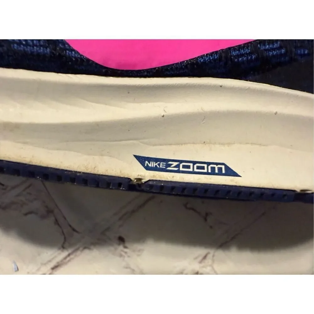 Nike Women's Size 9 Air Zoom Pegasus Running Shoes Blue Pink Swoosh Lightweight